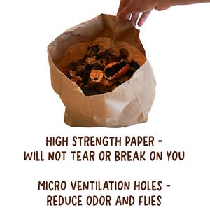 Sacs en papier kraft biodégradables, résistants à la graisse et à l'eau, pour la vente en gros, l'utilisation en restauration rapide et les déchets alimentaires en <span class=keywords><strong>cuisine</strong></span> - Product Image 5