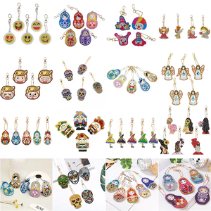 Promozione di Vendita: Kit per Pittura Diamante 5D Fai-da-Te, Portachiavi con Personaggi, Portachiavi con Angeli, Decorazione per Chiavi - Product Image 2