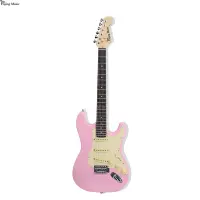 Розовый цвет, высокое качество, 6-струнной электрогитары с S-S-S пикап клен ксилофон шеи