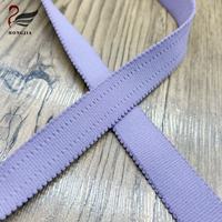 Vente en gros d'usine, bande élastique pour soutien-gorge en polyamide de 25 mm, double dentelle, antidérapante, sangle élastique picot pour soutien-gorge