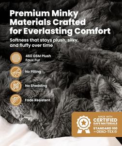 Plaid en fausse fourrure moelleux et chaud pour canapé, lit, sofa, <span class=keywords><strong>couverture</strong></span> moelleuse et douce en <span class=keywords><strong>minky</strong></span>, couvertures en fausse fourrure super confortables - Product Image 4