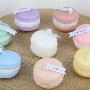 Vela Aromática con Forma de Pastel para Regalo de Cumpleaños, Boda, Fiesta, Decoración del Hogar, Linda Vela Perfumada de Macaron Hecha a Mano - Product Image 3