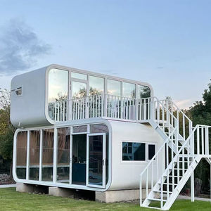 Cabane 2 chambres à coucher cabane en pomme capsule de 40 pieds maison préfabriquée de qualité supérieure cabane en pomme petite maison préfabriquée - Product Image 2