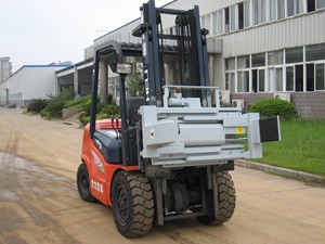 리안동 회전 드럼 클램프 지게차 어태치먼트, 360도 °   55갤런 스틸 및 플라스틱 드럼용 유압 드럼 핸들러 - Product Image 3