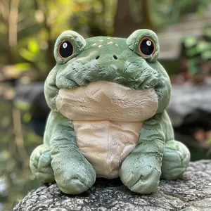 Peluches de haute qualité de dessin animé personnalisé et mignon petit jouet en peluche grenouille verte