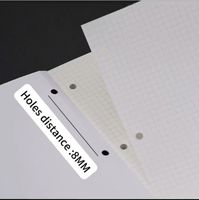 Couverture en papier d'impression personnalisée bloc-notes étudiant 5MM grille ligne cahiers d'exercices A4 couverture souple Composition sujet cahier avec 3 trous