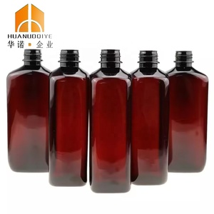 473Ml 16Oz 500Ml Lege Wockhardt Hi-Tech Hoestsiroop Op Recept Magere Fles Medicijnboog Plastic Fles Met Rode Schrijfdoppen - Product Image 3