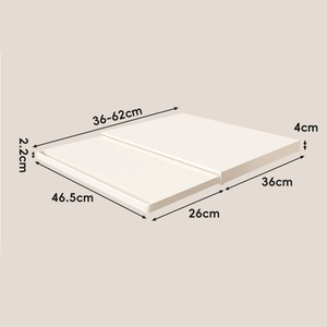 Étagère de cuisine blanche rétractable en métal pour micro-ondes, cuiseur à riz et four, avec rangement pour pâtissiers - Product Image 4