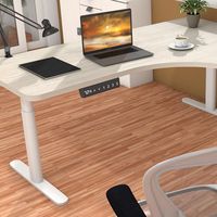 Colonne de levage ergonomique à 3 niveaux, pieds de bureau électriques réglables en hauteur
