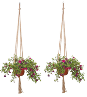 Pot de fleur en corde de chanvre fait à la main pour pot de fleur porte-plante de plafond de terrasse