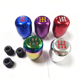 หัวเกียร์อลูมิเนียมแบบธรรมดา 5 สปีด, หัวเกียร์ CNC สำหรับรถแข่งพร้อมอะแดปเตอร์เกลียว 3 แบบสำหรับฮอนด้า ซีวิค โตโยต้า มาสด้า - Product Image 2