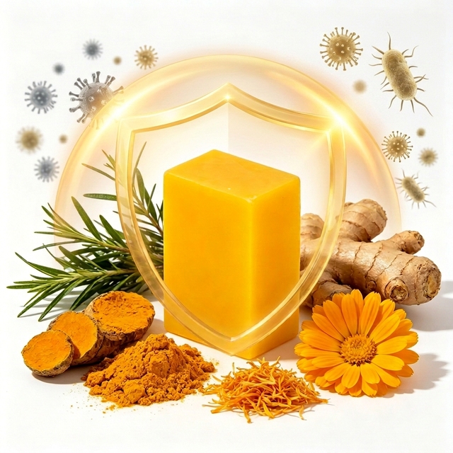 Turmeric & Tea Tree Bar Soap - Organic Anti-Acne & Brightening Body Wash, Deep Repair Antifungal Cold Process Soap for Wholesale