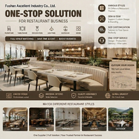 Meubles de restaurant commerciaux en gros, table ronde à plateau blanc et ensemble de chaises rembourrées crème de luxe pour café