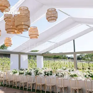 Outdoor Transparent Party Tent Aluminium Frame Wedding Marquee Tent Luxury Clear Tents For Events