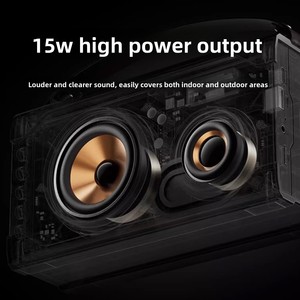 Haut-parleur portable sans fil avec radio FM, entrée AUX/USB/carte TF, lumière RGB, son surround 1020W, étanche IPX4, pour extérieur - Product Image 5