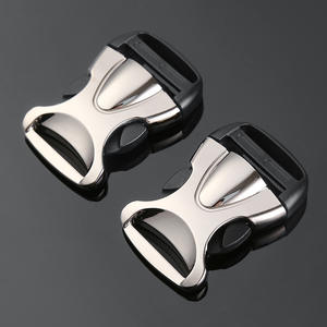 Hebilla de Liberación Lateral de Aleación de Zinc Plateada, Accesorio para Bolsos, Anillo en D Ajustable para Mochilas y Bolsas Escolares - Product Image 1