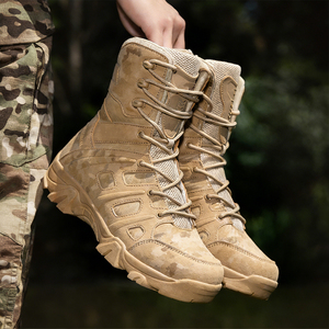 รองเท้าบูททรงสูงแบบยุทธวิธี OEM หลายสีให้เลือก ป้องกันการลื่น ทนทานต่อการสึกหรอ เหมาะสำหรับการฝึกยุทธวิธีและการเดินป่า - Product Image 2