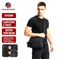 Sac à dos latéral tactique élégant de style extérieur (noir) – Vente en gros usine – Sac bandoulière – Sac de service