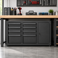 Armoire de rangement pour outils en acier anodisé Xuanrong, robuste, avec 8 tiroirs, porte verrouillable, pour garage, atelier, établi, service OEM