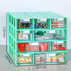 Cajones transparentes duraderos de fácil montaje, módulos de almacenamiento de plástico, organizador ajustable, armario y caja de almacenamiento de escritorio - Product Image 1