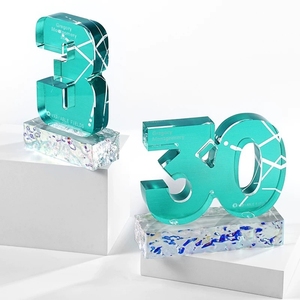 Personalización de Logotipo de la Marca ADEL, Diseño Personalizado, Letrero Numérico, Grabado con Arenado, Cristal, Acrílico, Tendencia de Moda, Recuerdo - Product Image 3