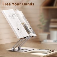 Support de lecture pour enfants, support de livre en bois réglable en métal, support de livre pliable, support de livre de cuisine