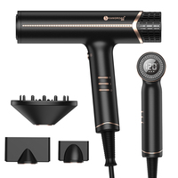 Sèche Cheveux Professionnel Grande Vitesse Diffuseur Buse Double Tension Ionique Cool Shot Salon
