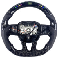Volant Personnalisé de Course en Fibre de Carbone pour Dodge Charger Challenger Hellcat Charger Challenger SRT RT en Cuir Nappa