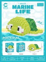 Mikro-Bausteine Spielzeug Plastik 3D-Puzzle Modell Meeresschildkröte Killerwal Beluga Walross Pinguin Figur Meeresorganismus Bausteine