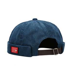 Casquettes de baseball sans visière personnalisées avec logo brodé en gros, casquettes de <span class=keywords><strong>marin</strong></span> pour hommes, bonnets en velours côtelé rétro à revers - Product Image 5