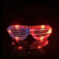 USA 4th july LED Glow Shutter Lunettes Enfants Adultes LED Lunettes Glowing in the Dark Light up Lunettes Party Supplies