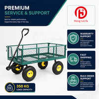 Chariot de jardin robuste Hongrunfa avec châssis en acier, pneus pneumatiques, pour aménagement paysager, vente en gros directe d'usine