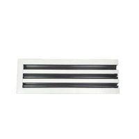 Diffuseur linéaire en aluminium à lames réglables pour plafond encastré, aérateur de climatisation HVAC, taille personnalisée, couleur RAL, boîtier de plénum, OEM