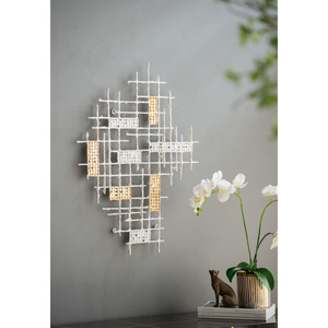 Wall Decor 31.7x1.6x23.6 In Abstract Geometric Design For Modern Home Interior - Product Image 1