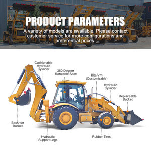 EPA động cơ bánh xe ổ đĩa mới backhoe bánh xe tải máy kéo backhoe loader 4x4 máy kéo backhoe loader để bán - Product Image 4