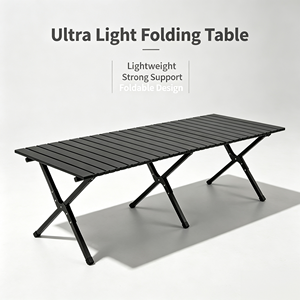 Table de pique-nique pliante ultra-légère, durable et portable, stable et sans basculement, pour repas en extérieur, camping et stand. - Product Image 6
