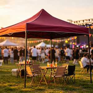 Tente pliante commerciale 3x3m (10x10ft) avec structure en fer, auvent monocouche personnalisable pour événements et foires - Product Image 1