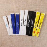 Tube de sucre en bâtonnets blancs et bruns, étanches, en PE vierge, emballés individuellement, impression personnalisée, 3g 5g, pour la restauration et les assaisonnements
