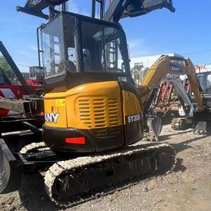 Mini-excavatrice hydraulique Sany d'occasion en bon état, modèles Sy35, Sy60, Sy75, excavatrice sur chenilles, poids opérationnel de 3,5 tonnes, godet de 0,12 m³, 20,2 kW - Product Image 3