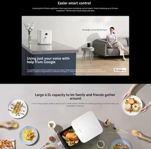 Nueva freidora de aire inteligente <span class=keywords><strong>XIAOMI</strong></span> <span class=keywords><strong>MIJIA</strong></span>, versión tierna asada de 6,5 L, horno negro, freidora ligera de aceite bajo, hornos domésticos de gran capacidad - Product Image 6