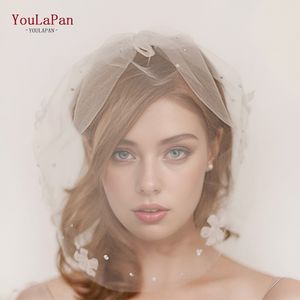 YouLaPan Peigne à cheveux de mariée élégant et unique en forme de cage à oiseaux blanche avec perles, voile de décoration faciale <span class=keywords><strong>Pai</strong></span> <span class=keywords><strong>Pai</strong></span> MA20 - Product Image 1
