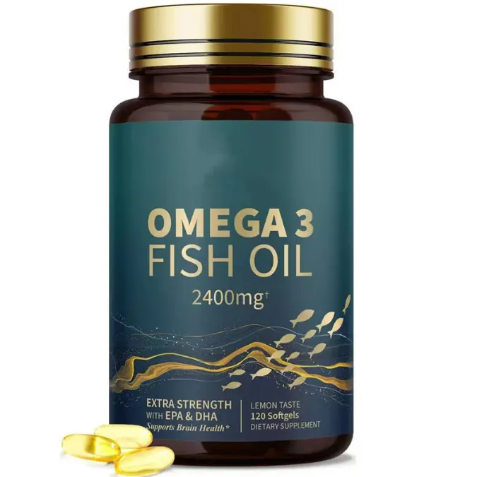 Cápsulas blandas de aceite de pescado salvaje omega 3, suplemento sanitario al por mayor con cápsulas de aceite de pescado avanzado DHA y EPA