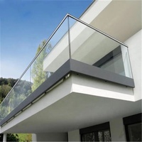 Balustrade en Verre à Profilé en U en Aluminium à Fixation Latérale pour Maison