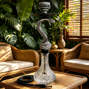 Snake Design Portable <b>Hookah</b> Shisha Set 58CM Luxury <b>Hookah</b> Aluminum Alloy Shisha <b>Hookah</b> Set Arabic <b>Hookah</b> <b>Hookah</b> Pen In Stock - Product Image 1