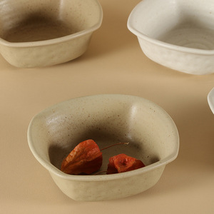 Tazones de cerámica hechos a mano estilo Wabi Sabi para servicio de comida en el hogar - Product Image 3