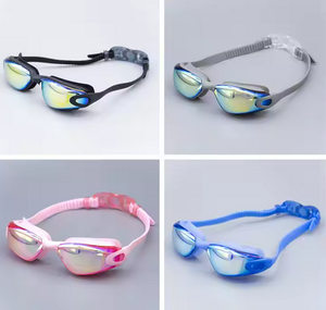 Gafas de natación universales profesionales de gran tamaño para adultos, antivaho, Anti-UV, PC, silicona, impermeable, ajuste Universal, accesorio de natación - Product Image 5