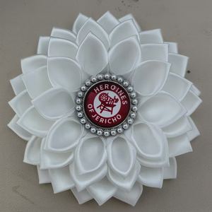 Broche con logotipo personalizado de heroínas de Jericho de 4,5 pulgadas, broche de <span class=keywords><strong>flor</strong></span> hecho a mano - Product Image 3