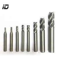 Fraise à queue à 4 dents à tête plate HSS M35 de haute qualité pour métaux, en acier rapide 65HRC, pour machines CNC, OEM/ODM, angle de hélice 35/30/45