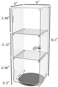 Tùy chỉnh rõ ràng <span class=keywords><strong>acrylic</strong></span> xoay hiển thị trường hợp xoay đồng hồ điện thoại hiển thị hộp đứng xoay tủ với khóa - Product Image 6