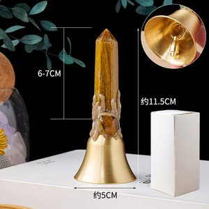 Prisme en cristal hexagonal à terminaison unique naturel sorcière cloche magique bricolage créatif Halloween sorcellerie accessoire en gros - Product Image 3